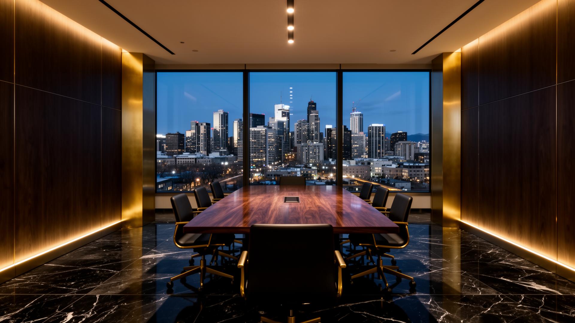 Modern corporate boardroom